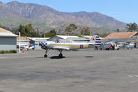N6294D @ SZP - 1983 Yakovlev YAK 52, Vedeneev (Ivchenko) M-14P 360 Hp radial, taxi to Fuel Dock - by Doug Robertson