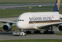 9V-SKQ @ LFBO - Airbus A380-841 Push back, Toulouse-Blagnac Airport (LFBO-TLS) - by Yves-Q