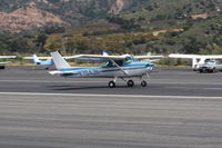 N704JH @ SZP - 1976 Cessna 150M, Continental O-200 100 Hp, landing roll Rwy 22 - by Doug Robertson