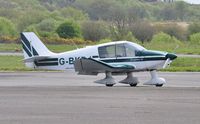 G-BKDJ @ EGFH - Visiting Dauphin 80 aircraft. - by Roger Winser