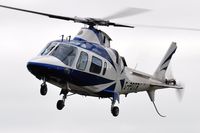 G-POTR @ EGFH - Visiting AW-109E Power helicopter (Castle 08) arriving. - by Roger Winser