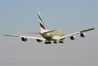 F-WWAS @ LFBO - Airbus A380, Landing Rwy 32L, Toulouse Blagnac Airport (LFBO-TLS) - by Yves-Q