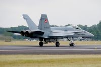 J-5002 @ LFSI - Swiss Air Force McDonnell Douglas FA-18C Hornet, Taxiing to holding point rwy 29, St Dizier-Robinson Air Base 113 (LFSI) Open day 2017 - by Yves-Q