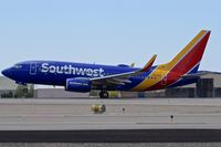 N916WN @ KBOI - Tale off roll on RWY 10L.