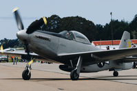 N551H @ KHAF - Very rare 1944 North American F-51H Mustang taxing out for departure at Half Moon Bay Airport Day 2018. This is one of 2 or 3 flying F-51H Mustangs still flying. - by Chris Leipelt