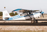 N4116Y @ C83 - Locally-based 1976 Bellanca 8GCBC taxing to pick launch the gliders at Byron Airport, CA. - by Chris Leipelt