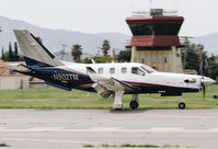N902TM @ KRHV - Locally-based 2015 Socata TBM-900 landing at Reid Hillview Airport, San Jose, CA. - by Chris Leipelt