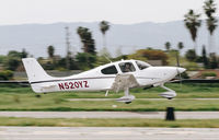 N520YZ @ KRHV - 2015 Cirrus SR20 departing at Reid Hillview Airport, San Jose, CA. - by Chris Leipelt
