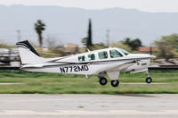 N772MD @ KRHV - 1997 Beechcraft B36TC Bonanza departing at Reid Hillview Airport, San Jose, CA. - by Chris Leipelt
