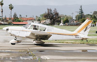 N9079J @ KRHV - Locally-based 1966 Piper PA-28-180 taxing out for departure at Reid Hillview Airport, San Jose, CA. - by Chris Leipelt