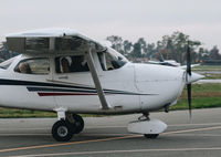 N787SP @ KRHV - Locally-based 2001 Cessna 172S taxing to the ramp at Reid Hillview Airport, San Jose, CA. - by Chris Leipelt