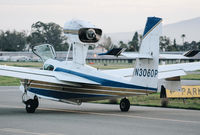 N3060P @ KRHV - 1979 Lake LA-4-200 taxing to its hangar after landing at Reid Hillview Airport, San Jose, CA. - by Chris Leipelt