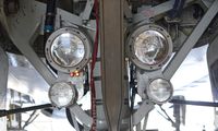 N219UA @ SFO - Nose gear landing light. SFO. 2018. - by Clayton Eddy