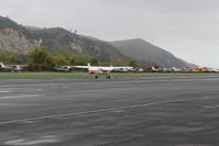 N714HH @ SZP - 1977 Cessna 150M, Continental O-200 100 Hp, landing roll Rwy 22 - by Doug Robertson