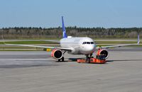 LN-RGL @ ESSA - Larger engines clearly visible on this SAS A320Neo - by FerryPNL