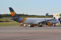 OY-VKI @ ESSA - Thomas Cook A333 arrives at its gate. - by FerryPNL