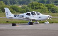 N583CD @ EGFH - Visiting Cirrus SR22 GTS. - by Roger Winser