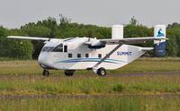 C-FARA @ EGFH - Visiting Skyvan operated by Summit Air. - by Roger Winser