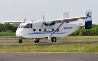 C-FARA @ EGFH - Visiting Skyvan operated by Summit Air. - by Roger Winser