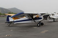 N3257B @ SZP - 1954 Piper PA-18-135 SUPER CUB, Lycoming O-320 uncowled upgrade, highly modified for aerial advertising, Restricted class. - by Doug Robertson