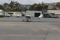 N704UT @ SZP - 1976 Cessna 150M, Continental O-200 100 Hp, landing roll Rwy 22 - by Doug Robertson