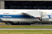 RA-82077 @ CYVR - @ YVR to load two Sikorsky S-61N's you see in the shots. - by Guy Pambrun