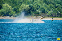 I-DPCO - A Canadair, in anti-fire service, fills the water tanks in Campotosto Lake - by Beniamino Trombetta