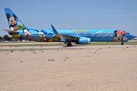 N318AS @ KBOI - Taxiing to the gate.