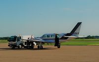 N3556X @ KDVN - Being Fueled at Carver Aero - by Floyd Taber