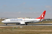 TC-JVS @ LMML - B737-800 TC-JVS Turkish Airlines - by Raymond Zammit