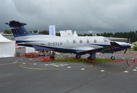 G-DYLN @ EGTB - Pilatus PC-12/47E at Wycombe Air Park. - by moxy