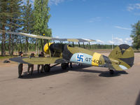 OH-XGT @ EFKY - About to be pushed back into the hangar at the Karhula ilmailukerho Aviation Museum - by alanh