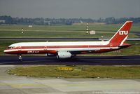 D-AMUV @ EDDL - Boeing 757-2G5 - LTS LTU Sued - 23928 - D-AMUV - 10.08.1989 - DUS - by Ralf Winter