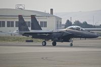 90-0259 @ KBOI - Taxiing to RWY 10R. 391st Fighter Sq. Bold Tigers, 366th FW, Mountain Home AFB, Idaho. - by Gerald Howard