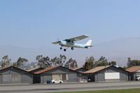 N704JH @ SZP - 1976 Cessna 150M, Continental O-200 100 Hp, takeoff climb Rwy 22 - by Doug Robertson