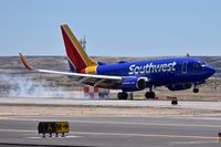 N462WN @ KBOI - Touch down on RWY 28R. - by Gerald Howard