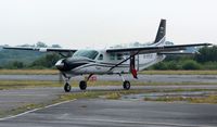 G-SYLV @ EGFH - Skydive Swansea's Grand Caravan returning to base after dropping the British Army Tigers parachute team on day 2 of WNAS18. - by Roger Winser