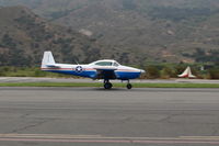 N91689 @ SZP - 1946 North American NAVION, Continental E225 upgrade, arrival landing roll Rwy 22 to give Young Eagles flights - by Doug Robertson