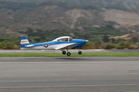 N8667H @ SZP - 1947 North American NAVION, Continental IO-520 285 Hp upgrade, takeoff climb Rwy 22, morning test flight before flying Young Eagles - by Doug Robertson