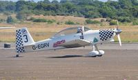 G-EGRV @ EGFH - Raven 3 departing to display with 5-ship Team Raven on day 1 of WNAS18. - by Roger Winser