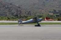 N1298B @ SZP - 1947 Luscombe 8E SILVAIRE, Continental C85 85 Hp, landing roll Rwy 22 - by Doug Robertson