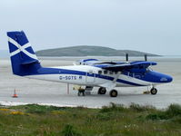 G-SGTS @ EGPR - Just landed at Barra Airport, Isle of Barra, Outer Hebrides, Scotland - by Norman Radford