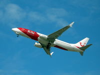 OO-JPT @ EBOS - Just after take-off rwy 26 in its new RIU hotels livery - by Joeri Van der Elst