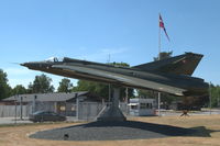 AR-112 @ EKKA - Saab RF-35 Draken of the Royal Danish Air Force, restored and mounted on a pedestal at the entrance of Karup Air Base AR-112 @ EKKA - Saab RF-35 Draken of the Royal Danish Air Force, restored and mounted on a pedestal at the entrance of Karup Air Base