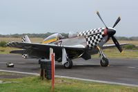 G-TFSI @ EGFH - Visiting P-51D aircraft with two seat conversion in recently applied USAAF markings 414251/WZ-I with Contrary Mary inscribed on the port side of the fuselage. - by Roger Winser