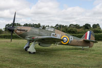 G-HITT @ EGTH - Hawker Hurricane I P3717/SW-P (G-HITT) Hugh and Jenny Taylor/Bygone Aviation Shuttleworth Collection Photoshoot Old Warden 20/6/18 - by Grahame Wills