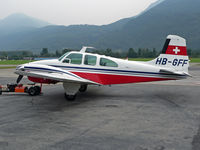 HB-GFF @ LSZL - In front of maintenance-hangar at Locarno-Magadino. HB-registered 1972-09-28 until 2013-04-25