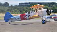 N67195 @ EGFH - Visiting PT-17 biplane in the markings of US Navy N2S-5 aircraft 578. - by Roger Winser