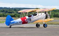 N67195 @ EGFH - Visiting PT-17 biplane in the markings of US Navy N2S-5 aircraft 578. - by Roger Winser