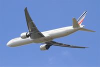 F-GSQM @ LFPG - Boeing 777-328 (ER), Take off rwy 27L, Roissy Charles De Gaulle airport (LFPG-CDG) - by Yves-Q